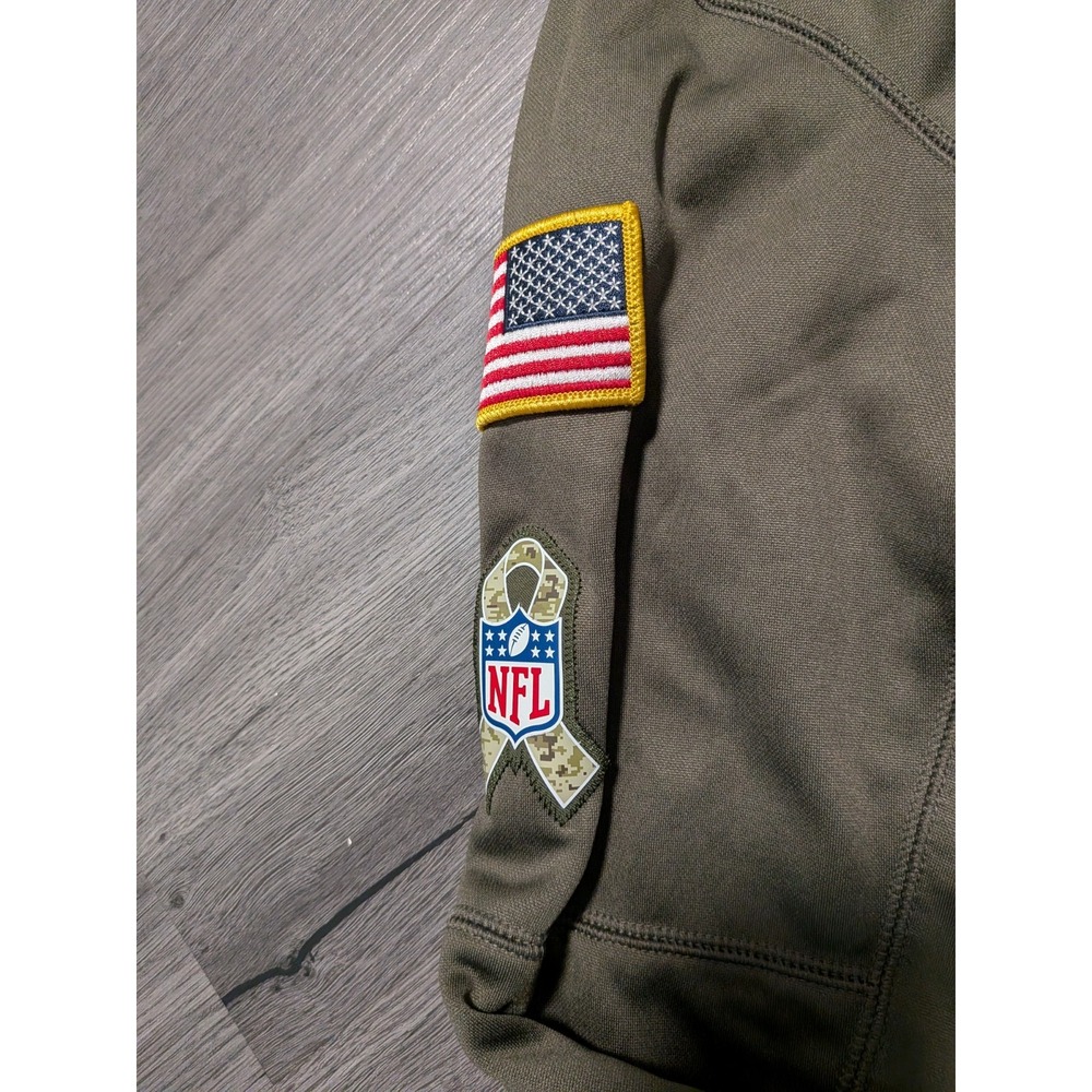 Nike Carolina Panthers Salute to Service Army Green Camo On‎ Field Hoodie Size M - Picture 2 of 11